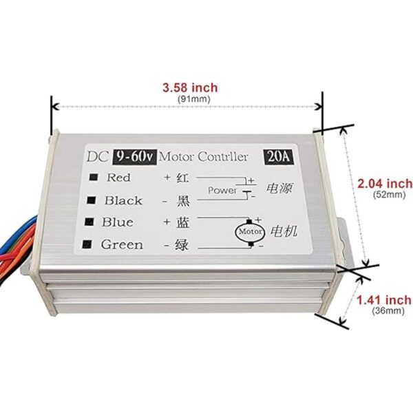 Controlador de velocidad del motor CC 20 A 1200 W_3