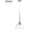 Globe Electric 60896 Colgante de 1 luz cromado pantalla_5
