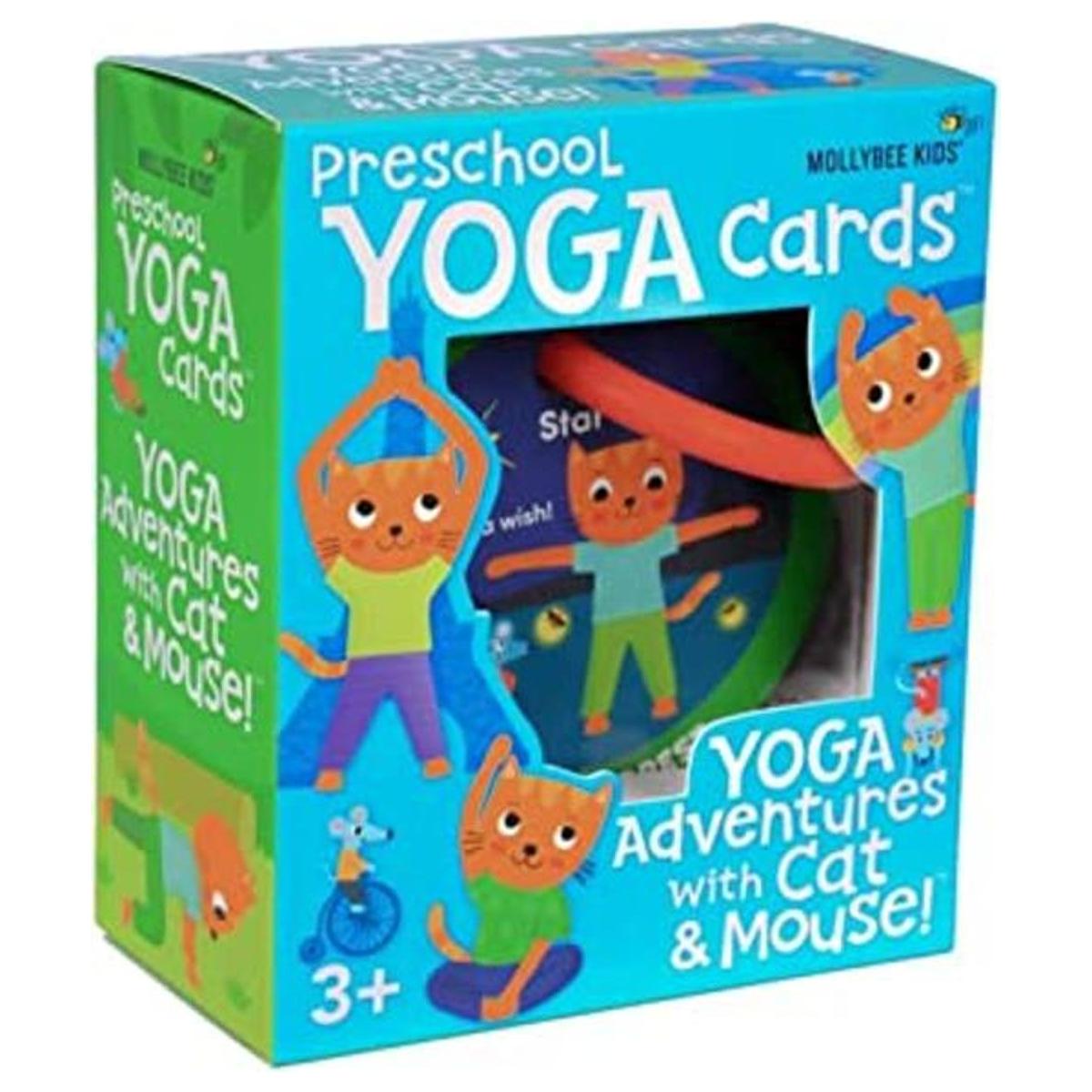 MOLLYBEE KIDS Tarjetas de yoga preescolar para niños