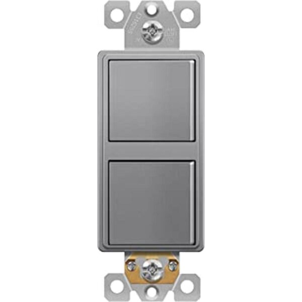 ENERLITES Interruptor decorativo basculante de doble