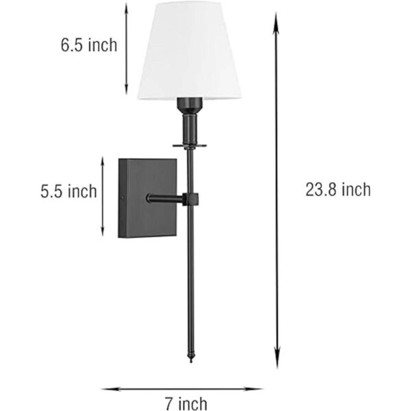Juego de 2 lámparas de pared con pilas no con cableado