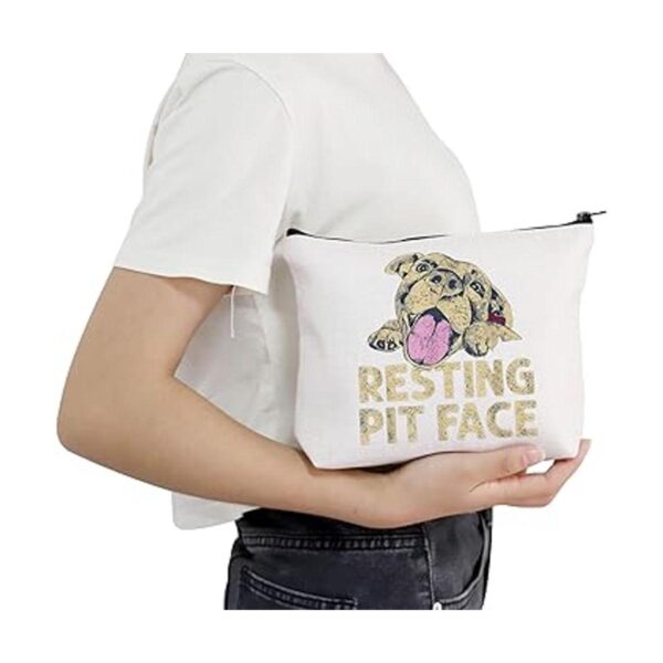POFULL Pitbull Bolsa de maquillaje para perros regalo_4