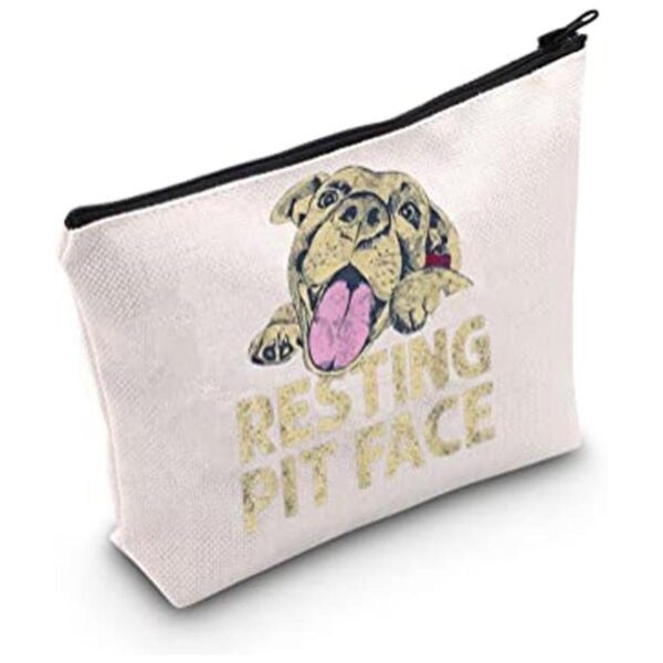 POFULL Pitbull Bolsa de maquillaje para perros regalo_1