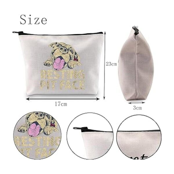 POFULL Pitbull Bolsa de maquillaje para perros regalo_6