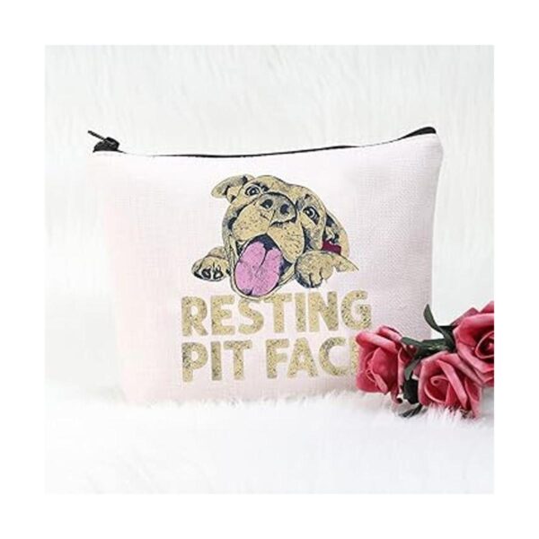 POFULL Pitbull Bolsa de maquillaje para perros regalo_3