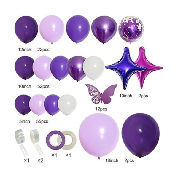 PERPAOL Kit de guirnalda de globos de color morado con_2