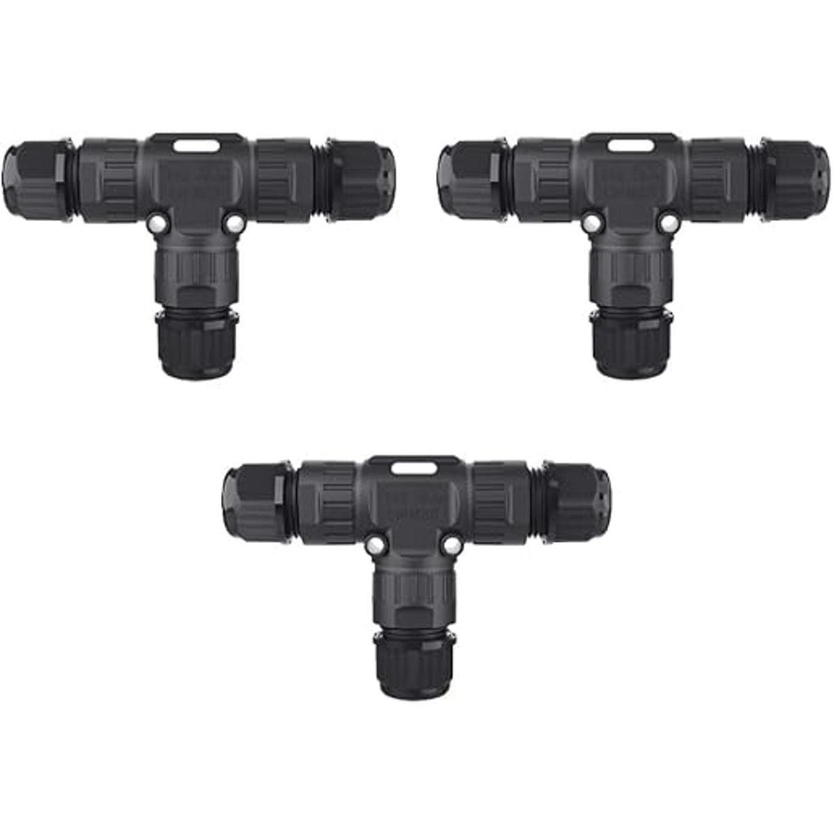 GXILEE Conectores de cable impermeables IP68 de 3 vías a