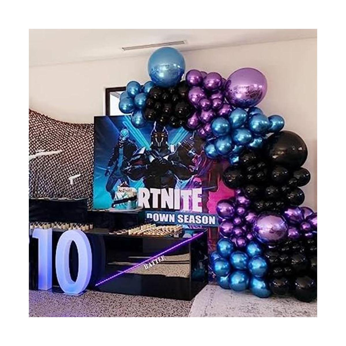 Kit de arco de guirnalda de globos metálicos cromados