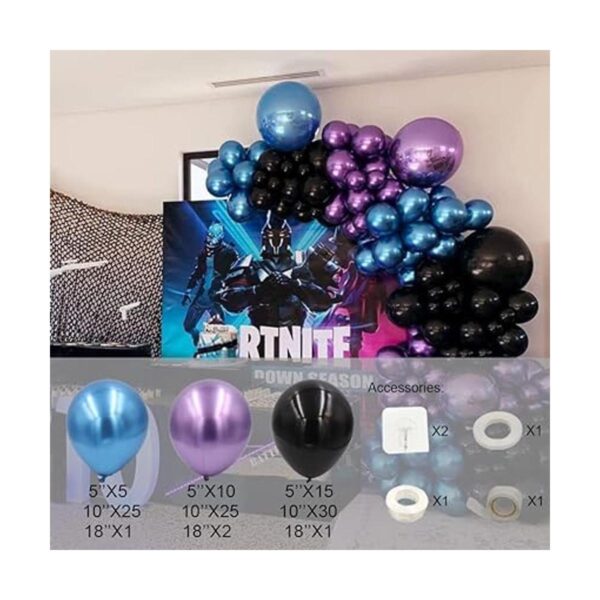 Kit de arco de guirnalda de globos metálicos cromados_2