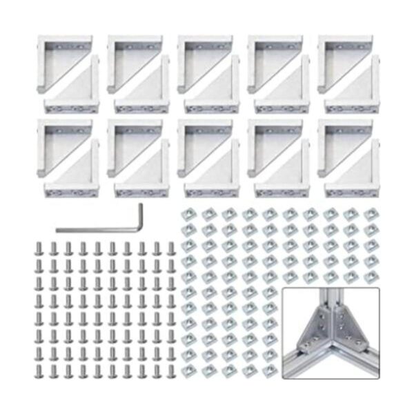 CheeMuii Kit de soporte de esquina 2040 20 soportes de
