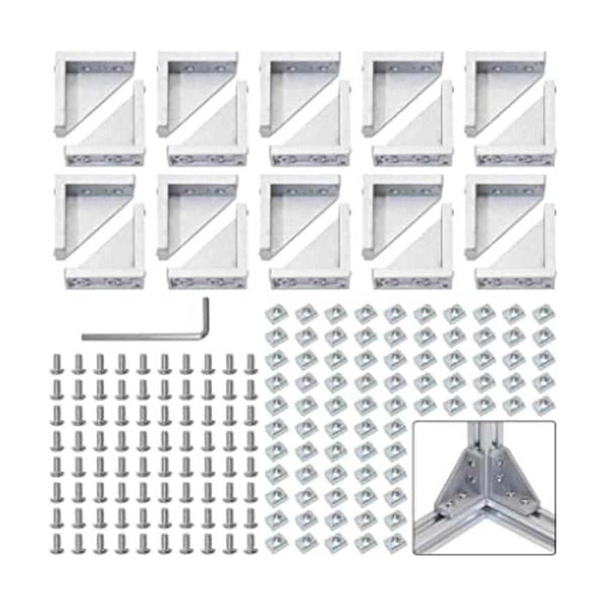 CheeMuii Kit de soporte de esquina 2040 20 soportes de