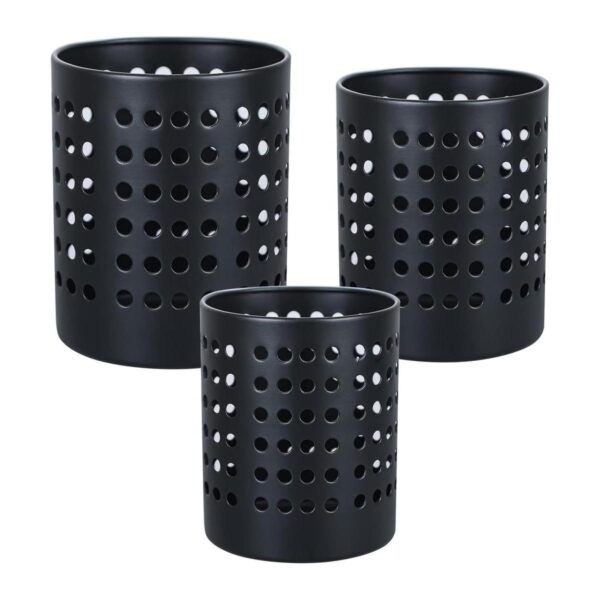 KSENDALO Juego de 3 soportes negros para fregadero de_1