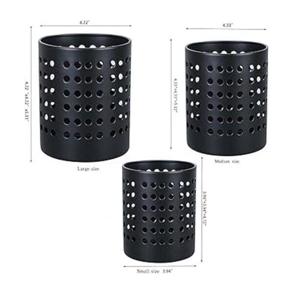 KSENDALO Juego de 3 soportes negros para fregadero de_5