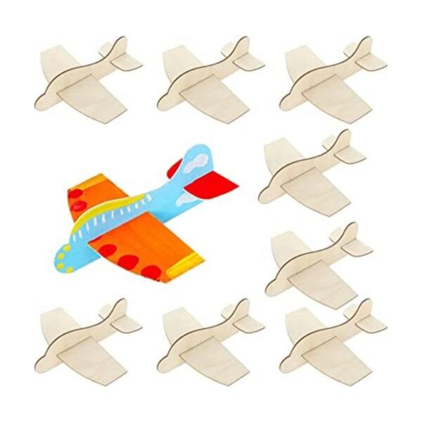 CertBuy Paquete de 20 aviones de madera natural avión de