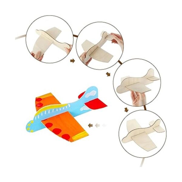 CertBuy Paquete de 20 aviones de madera natural avión de