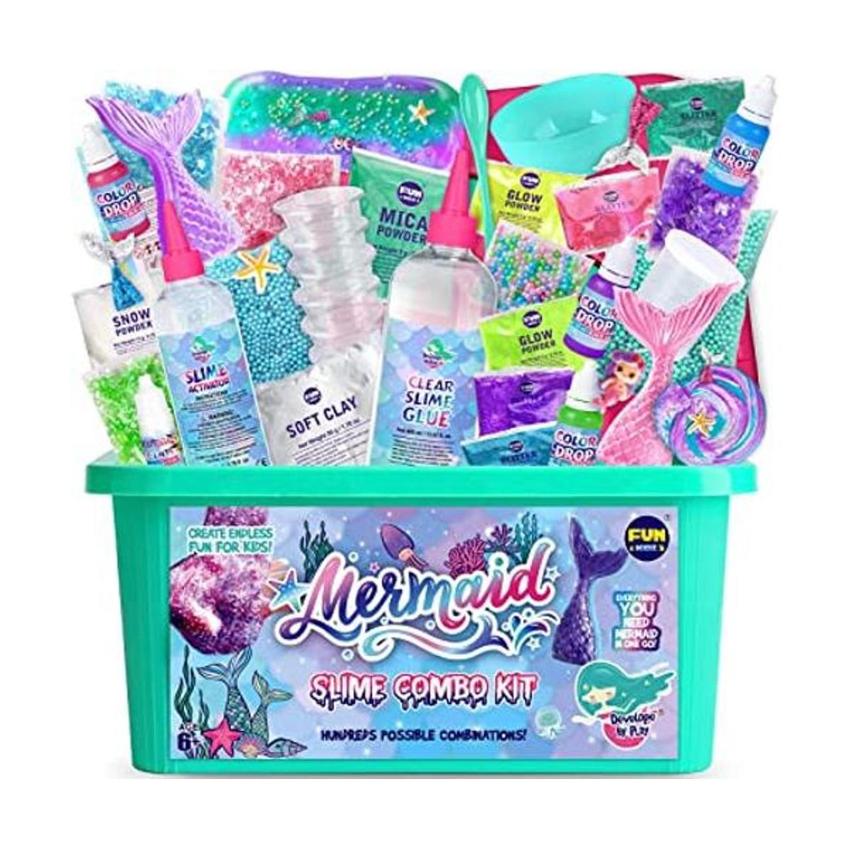 FunKidz Kit de limo de sirena para niñas kit de