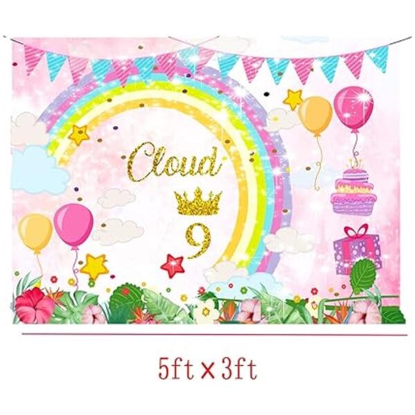 On Cloud 9 Pancarta de fotos de 5 x 3 pies en la nube 9_2