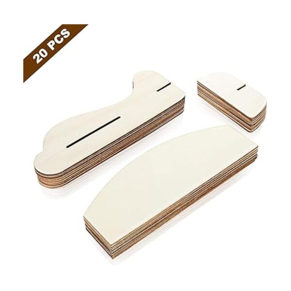 CertBuy Paquete de 20 aviones de madera natural avión de
