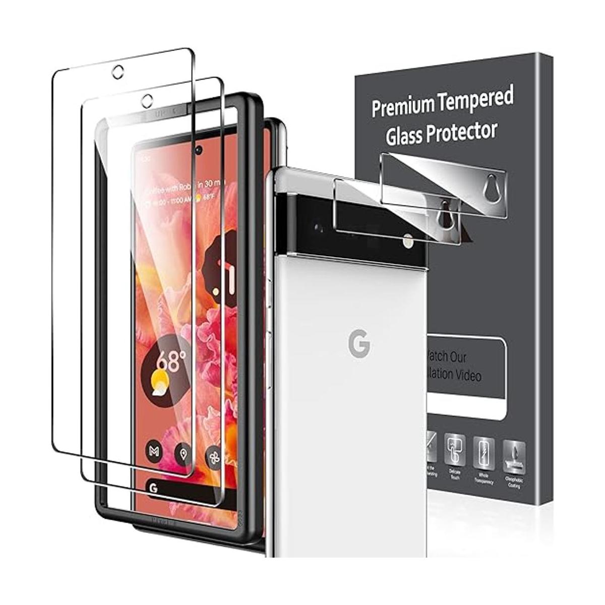 LK Paquete de 2 protectores de pantalla de Google Pixel
