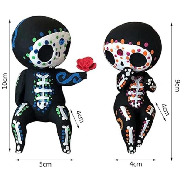 Estatua de pareja de calavera de azúcar figura de_6
