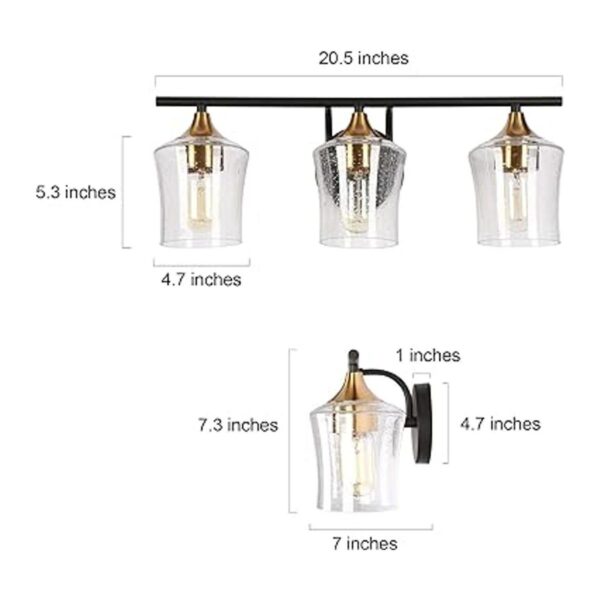 Durent Lighting Modernas lámparas de baño sobre espejo 3