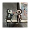 Estatua de pareja de calavera de azúcar figura de_1