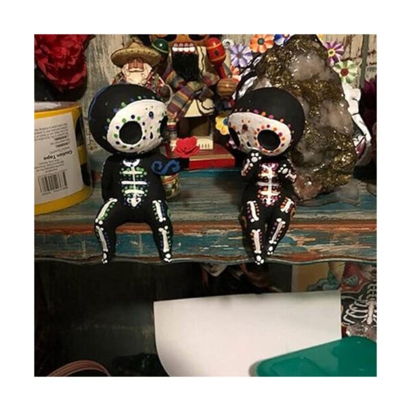 Estatua de pareja de calavera de azúcar figura de_5