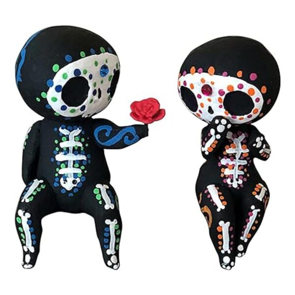 Estatua de pareja de calavera de azúcar figura de_4