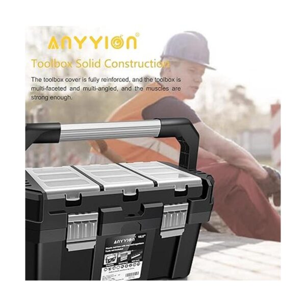 Anyyion Caja de herramientas de 14.5 pulgadas con bandeja_2