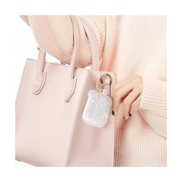 Funda de lujo para AirPods 3 con llavero de perlas con