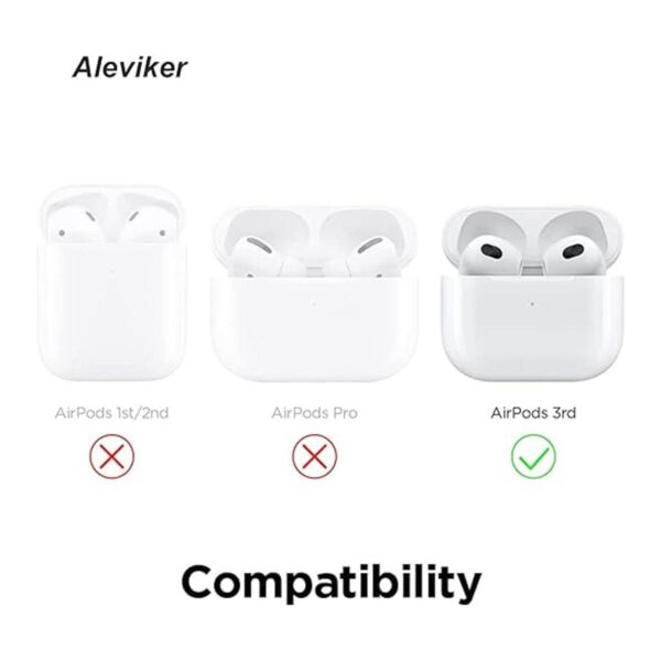 Funda de lujo para AirPods 3 con llavero de perlas con