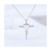 LGSY Colgante de plata de ley con forma de cruz de corazón