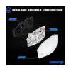 OEDRO Conjunto de faros delanteros compatible con 2007_2