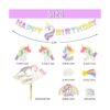 Hombae Decoraciones de fiesta de cumpleaños de unicornio_3