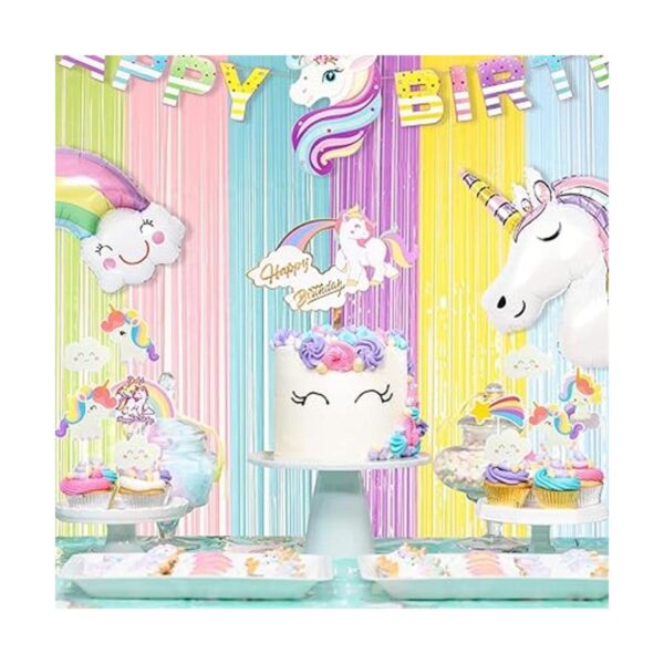Hombae Decoraciones de fiesta de cumpleaños de unicornio_5