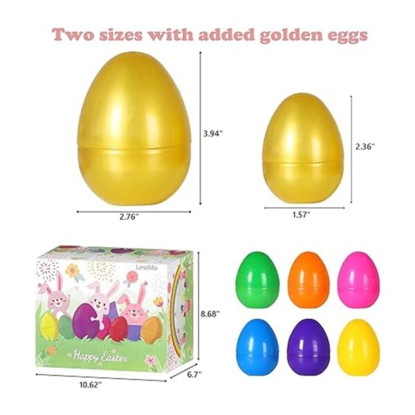 LessMo 150 piezas de huevos de Pascua de 3.94 pulgadas