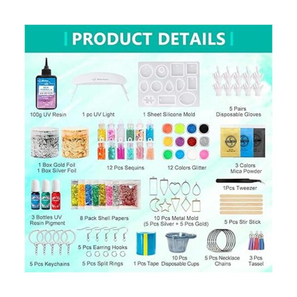 JDiction Nuevo kit de resina UV con luz resina dura súper
