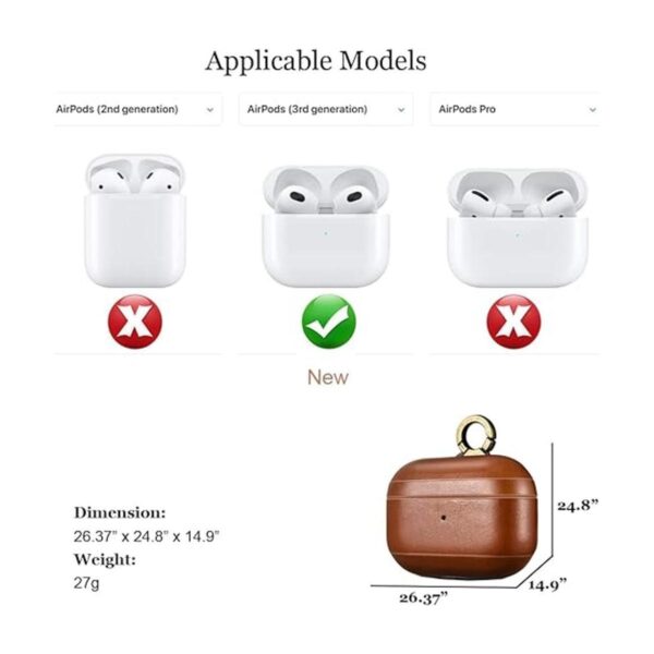 Funda de piel para AirPod 3 funda protectora de piel_3