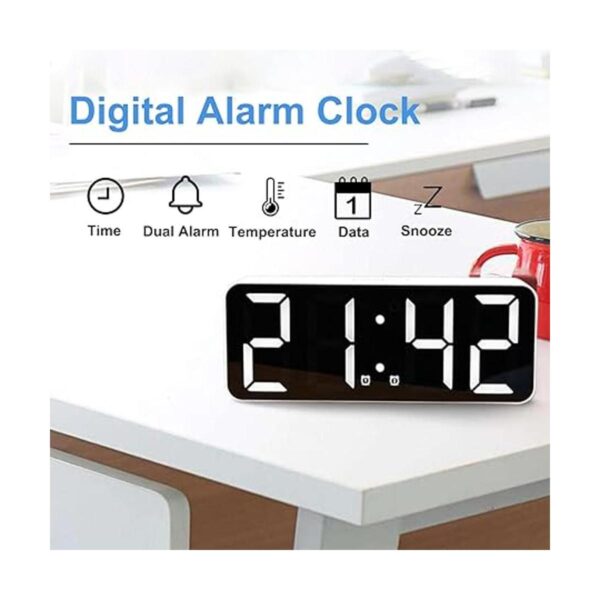 Justmetr Reloj despertador digital reloj LED con doble
