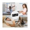 Justmetr Reloj despertador digital reloj LED con doble