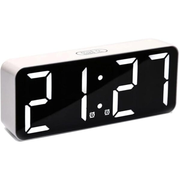 Justmetr Reloj despertador digital reloj LED con doble