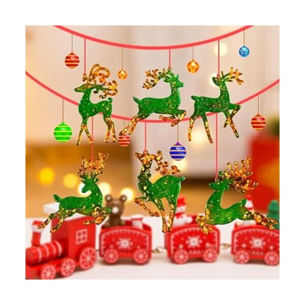 KyeeaDIY 3 moldes de resina de alce de Navidad con 20