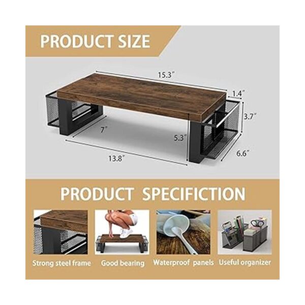 JAFUSI Soporte elevador para monitor con almacenamiento_3