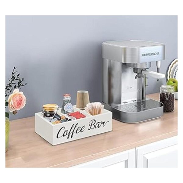 Organizador de estación de café de madera organizador de