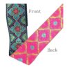 Cinta jacquard bohemia con ribete geométrico tejido_4