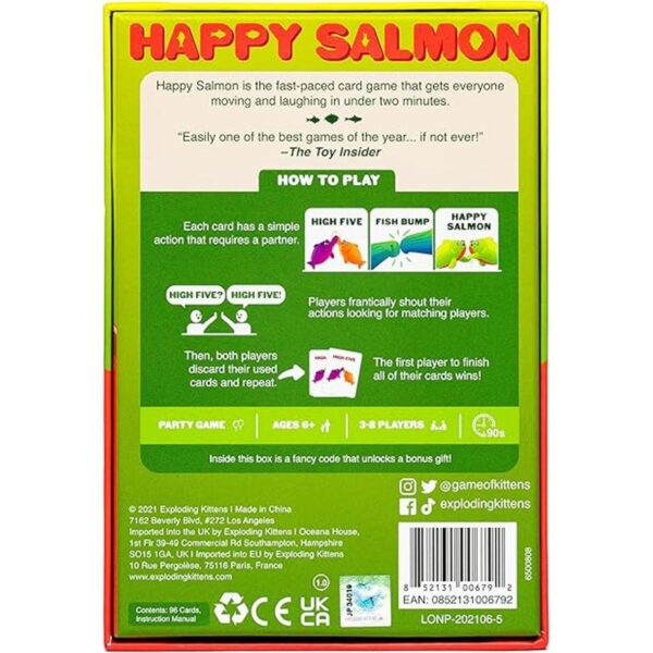 Exploding Kittens Happy Salmon Juegos de cartas para_2
