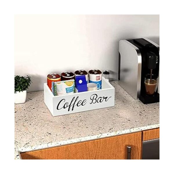 Organizador de estación de café de madera organizador de