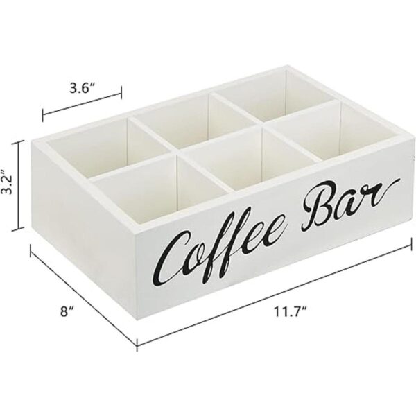 Organizador de estación de café de madera organizador de