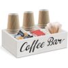 Organizador de estación de café de madera organizador de