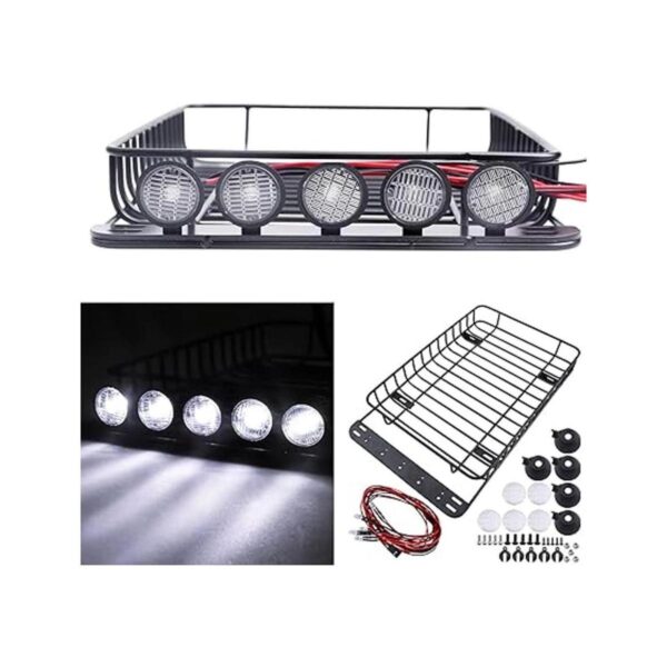 Juego de portaequipajes de metal para coche con luces LED_2